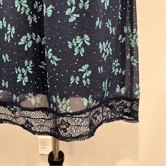 Maurice’s navy bow print Sleeveless mini Dress size small - Picture 4 of 12